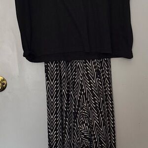 Robert Louis Black and White Wide Leg Pants